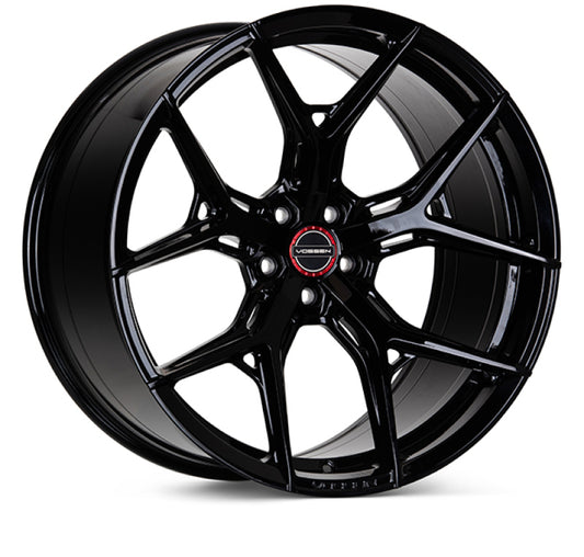 Vossen HF-5 20x10.5 / 5x120 / ET42 / Deep Face / 72.56 - Gloss Black Wheel