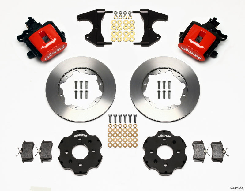 Wilwood Combination Parking Brake Rear Kit 11.00in Red Civic / Integra Drum 2.46 Hub Offset