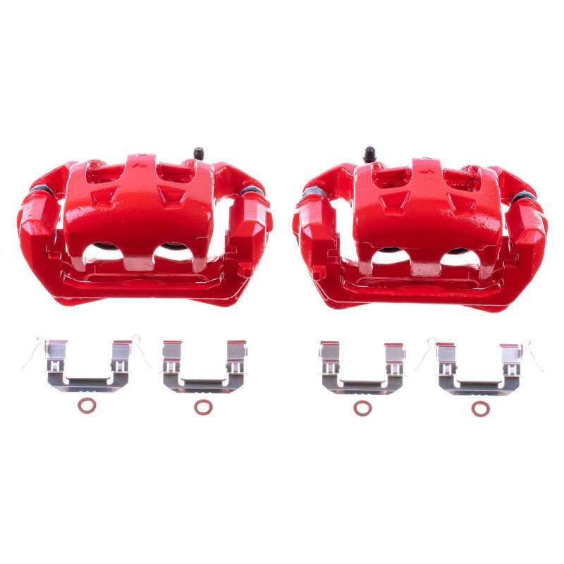 Power Stop 06-12 Infiniti FX35 Front Red Calipers w/Brackets - Pair