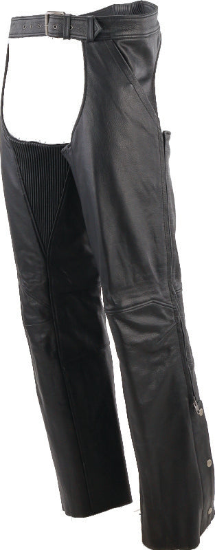 Kuryakyn Leather By River Road Plains Leather Chaps Black - Large