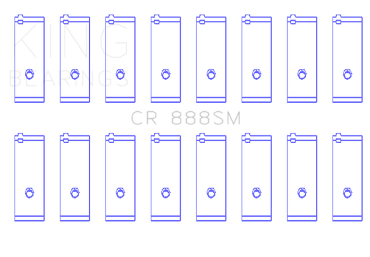 King Engine Bearings Toyota 1Uz-Fe/2Uz-Fe/3Uz-Fe (Size +0.50mm) Connecting Rod Bearing Set