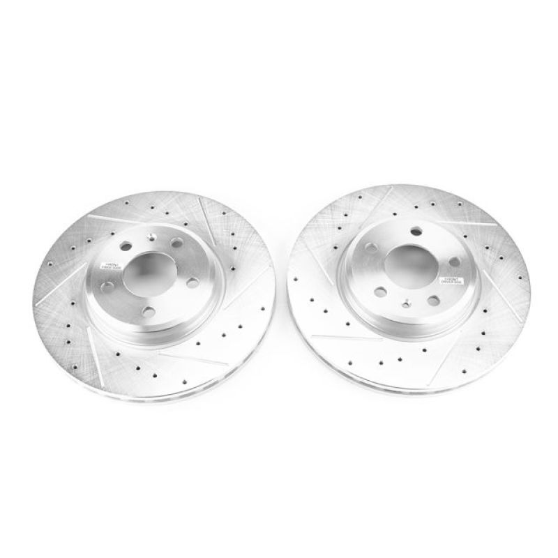 Power Stop 17-19 Audi A4 Front Evolution Drilled & Slotted Rotors - Pair