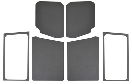 DEI 18-23 Jeep Wrangler JL 2-Door Boom Mat Complete Headliner Kit - 7 Piece - Gray Leather Look