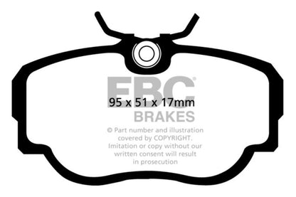 EBC 83-85 BMW 318 1.8 (E30) Greenstuff Front Brake Pads