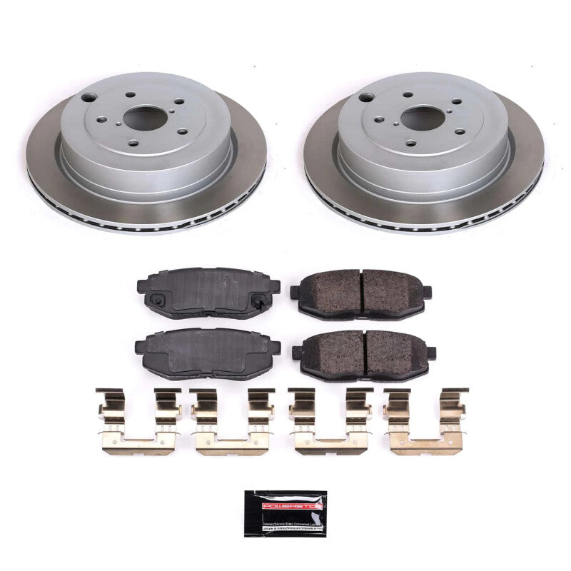 Power Stop 08-14 Subaru Tribeca Rear Semi-Coated Rotor Kit