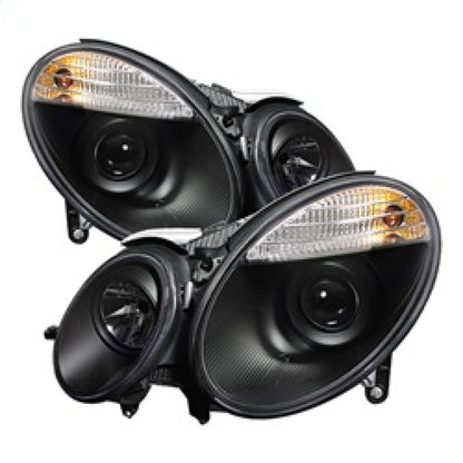 Spyder Mercedes Benz E-Class 07-09 Projector Headlights Halogen Model Only - Blk PRO-YD-MBW21107-BK