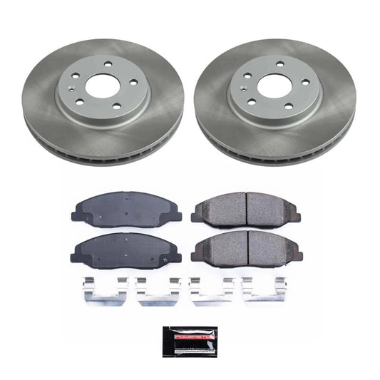 Power Stop 08-14 Cadillac CTS Front Semi-Coated Rotor Kit