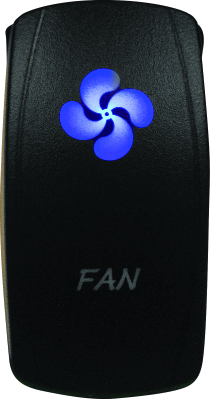 DragonFire Racing Lighted Switch Fan On/Off Blue