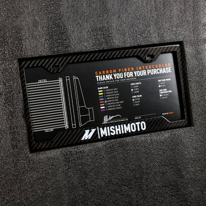 Mishimoto Universal Carbon Fiber Intercooler - Gloss Tanks - 600mm Gold Core - S-Flow - P V-Band