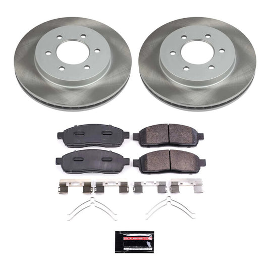 Power Stop 06-08 Lincoln Mark LT Front Semi-Coated Rotor Kit