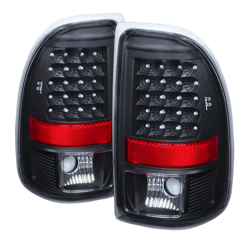 Xtune Dodge Dakota 97-04 LED Tail Lights Black ALT-JH-DDAK97-LED-BK