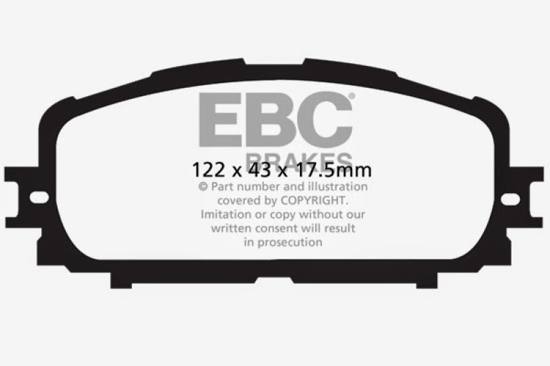 EBC 12+ Toyota Yaris 1.5 Greenstuff Front Brake Pads