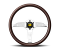 Momo Super Grand Prix Steering Wheel 350 mm - Mahogany Wood/Polished Spokes