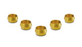Vibrant 1/4in Brass Olive Inserts - 5pk