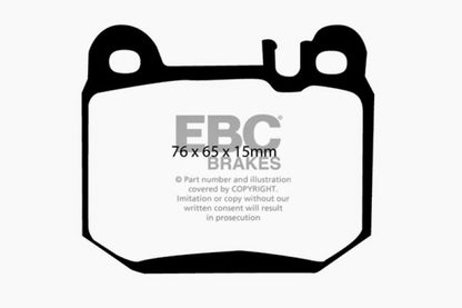 EBC 04-07 Maserati Quattroporte 4.2 Redstuff Rear Brake Pads