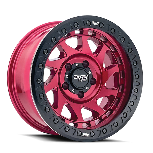 Dirty Life 9313 Enigma Race 17x9 / 6x135 BP / -12mm Offset / 87.1mm Hub Crimson Candy Red Wheel