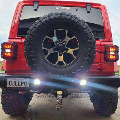 Oracle Rear Bumper LED Reverse Lights for Jeep Wrangler JL - 6000K SEE WARRANTY