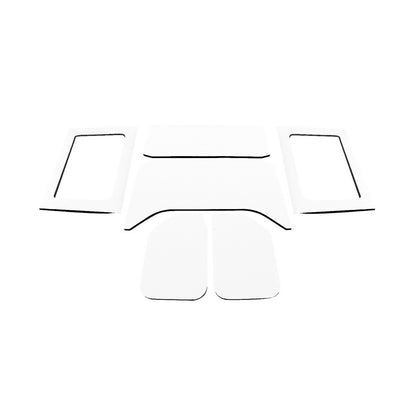 DEI 11-18 Jeep Wrangler JK 4-Door Boom Mat Complete Headliner Kit - 6 Piece - White