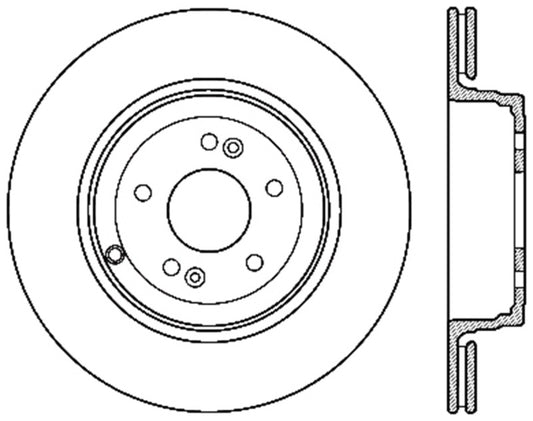 StopTech 10 Hyundai Genesis Coupe w/ Factory Brembo Slotted & Drilled Left Rear Rotor