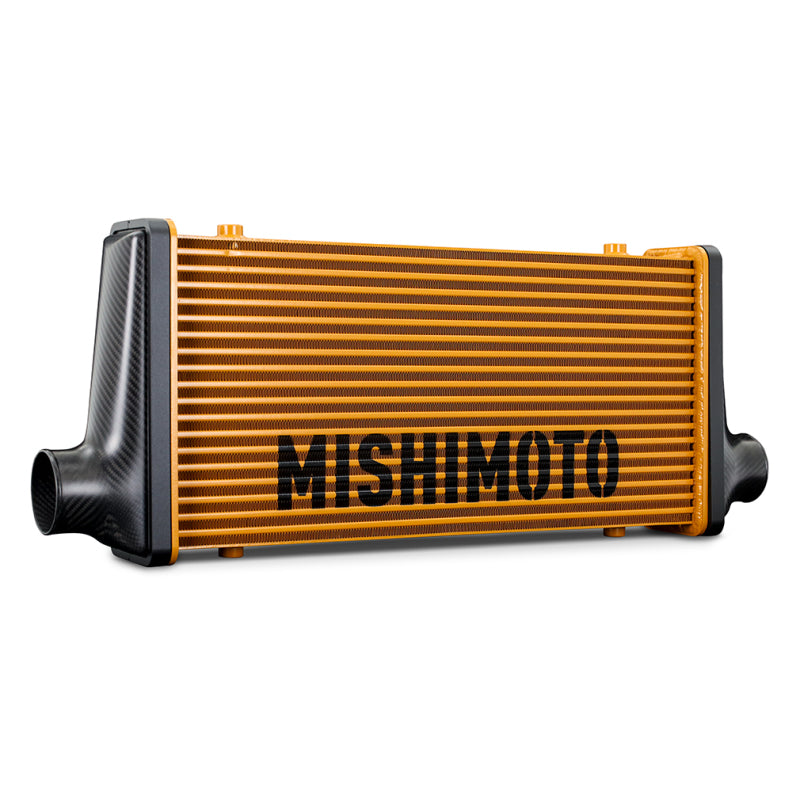 Mishimoto Universal Carbon Fiber Intercooler - Matte Tanks - 525mm Black Core - S-Flow - P V-Band