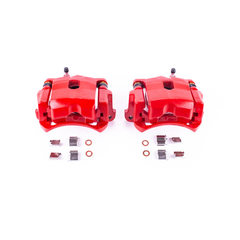 Power Stop 01-05 Toyota RAV4 Front Red Calipers w/Brackets - Pair