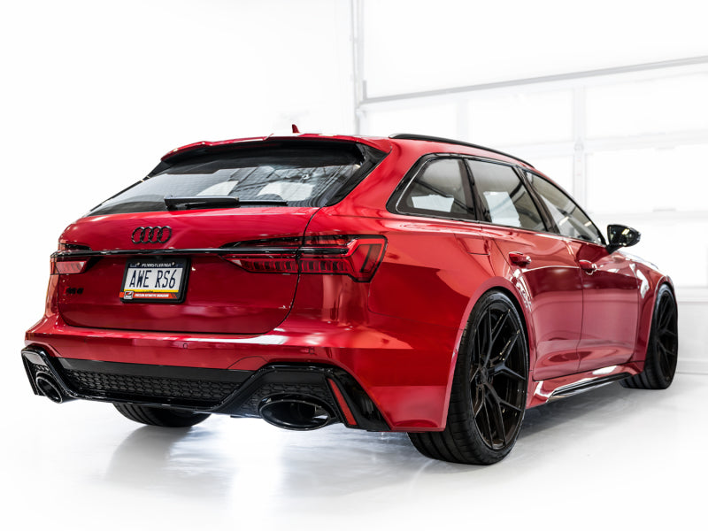 AWE Tuning 21-23 Audi C8 RS6/RS7 SwitchPath Cat-back Exhaust - Diamond Black Tips - Precision R