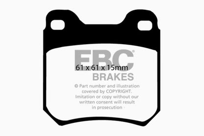 EBC 98 Saab 9-3 2.0 Turbo Yellowstuff Rear Brake Pads