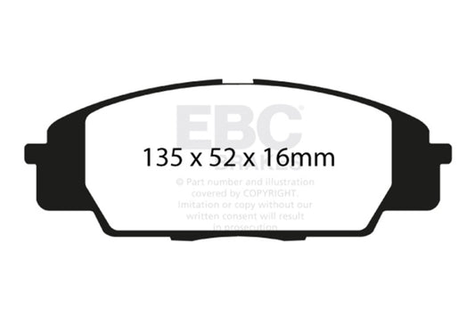 EBC 07-11 Acura CSX (Canada) 2.0 Type S Ultimax2 Front Brake Pads