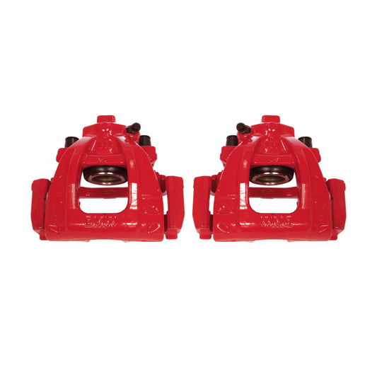 Power Stop 02-06 Mini Cooper Front Red Calipers w/Brackets - Pair