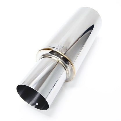 BLOX Racing 63.5mm N1 304 SS Universal Exhaust Muffler w/ Straight Tip