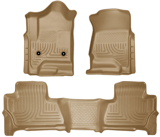 Husky Liners 2015 Chevy/GMC Suburban/Yukon XL WeatherBeater Combo Tan Front & 2nd Seat Floor Liners