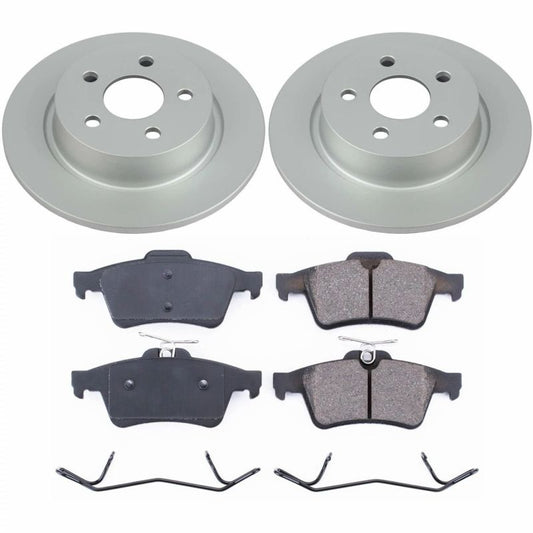 Power Stop 18-19 Ford Transit Connect Rear Z17 Evolution Geomet Coated Brake Kit