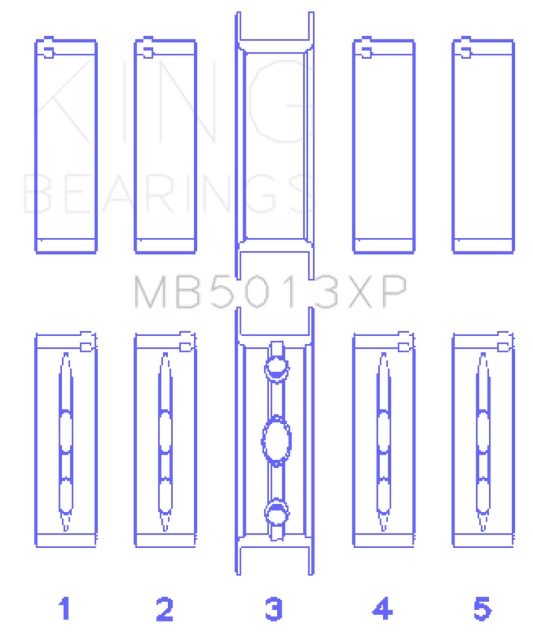 King Chevy LS1 / LS6 / LS3 (Size STD) Performance Main Bearing Set