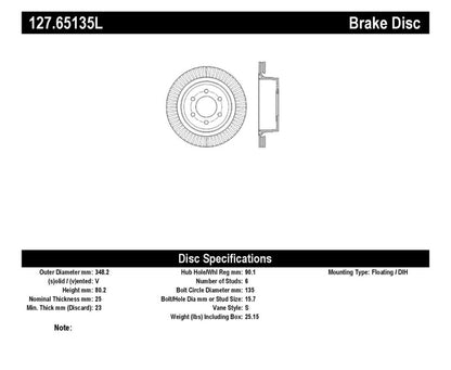 StopTech Slotted & Drilled Sport Brake Rotor