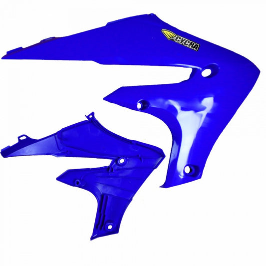 Cycra 20+ Yamaha WR250F Powerflow Radiator Shrouds - OEM Blue