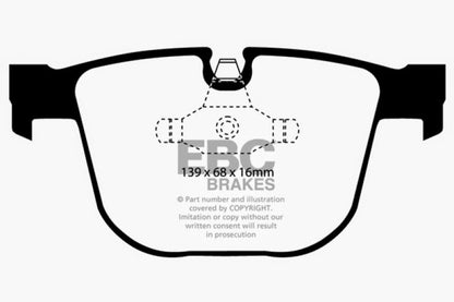 EBC 08-10 BMW M3 4.0 (E90) Yellowstuff Rear Brake Pads