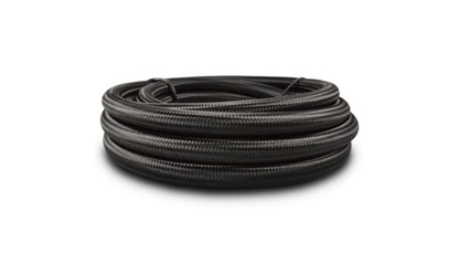 Vibrant -12 AN Black Nylon Braided Flex Hose (20 foot roll)