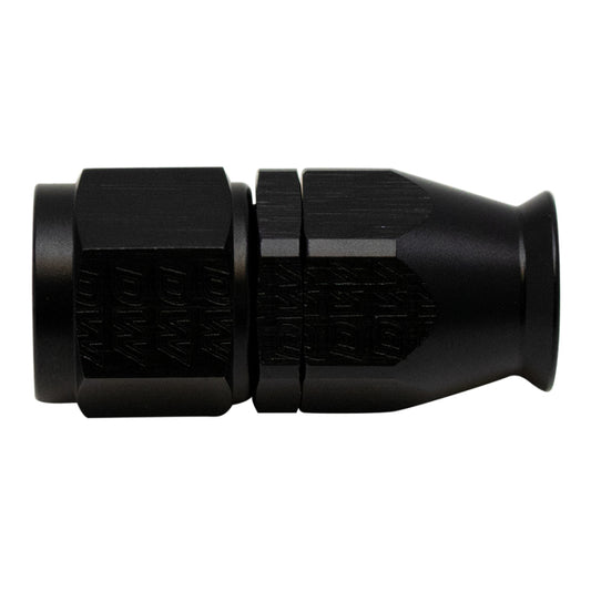 DeatschWerks 8AN Female Swivel Straight Hose End PTFE (Incl 1 Olive Insert) - Anodized Matte Black