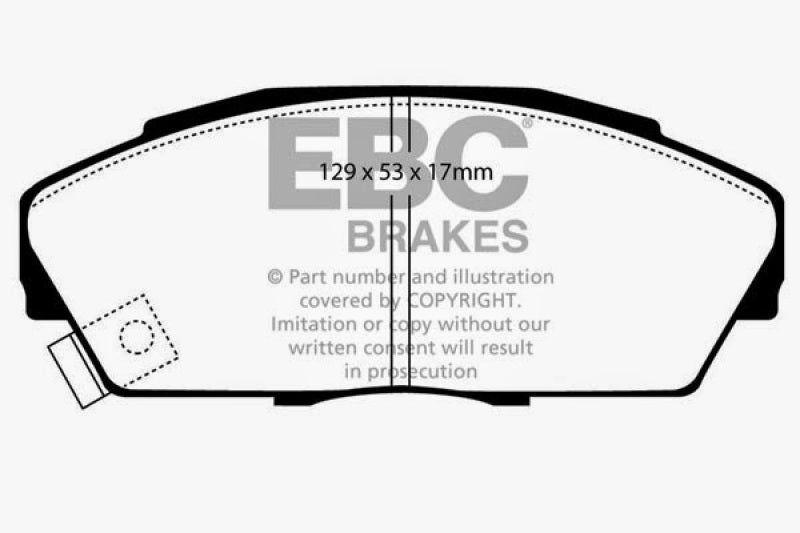 EBC 92-94 Acura Integra 1.7 Vtec Yellowstuff Front Brake Pads