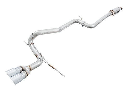 AWE Tuning Ford Focus ST Track Edition Cat-back Exhaust - Chrome Silver Tips - Precision R