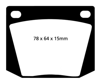 EBC 63-69 Ac Cobra 4.7 Yellowstuff Front Brake Pads