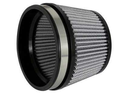 aFe MagnumFLOW Dry S Air Filter 5in. F x 5-3/4in. B x 4-1/2in. T (INV) x 3-1/2in. H - Precision R