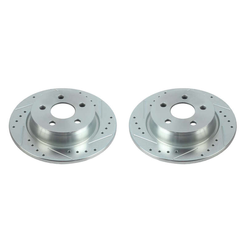 Power Stop 18-20 Ford Transit Connect Rear Evolution Drilled & Slotted Rotors - Pair