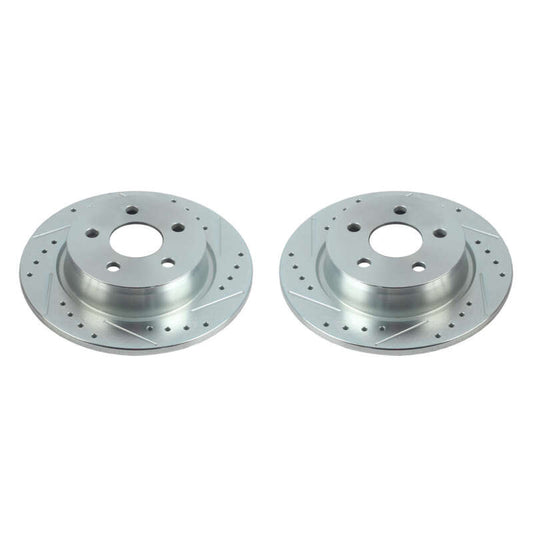 Power Stop 18-20 Ford Transit Connect Rear Evolution Drilled & Slotted Rotors - Pair