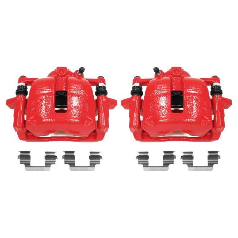 Power Stop 07-16 Mini Cooper Front Red Calipers w/Brackets - Pair