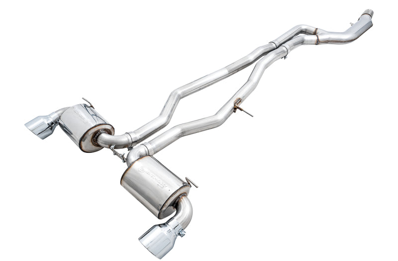 AWE 2020 Toyota Supra A90 Non-Resonated Touring Edition Exhaust - 5in Chrome Silver Tips - Precision R