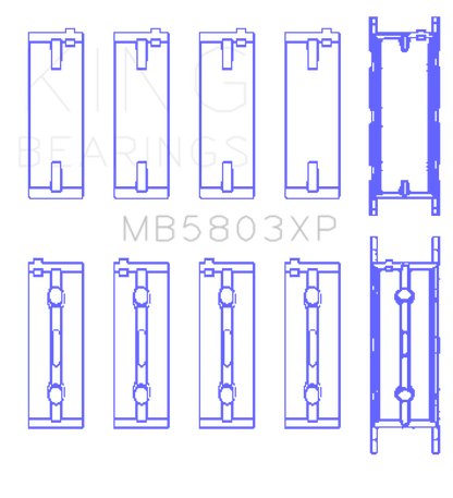 King BMW S65B40A Crankshaft Main Bearings Set of 5