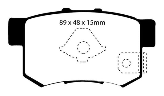 EBC 10-12 Acura RDX 2.3 Turbo Redstuff Rear Brake Pads