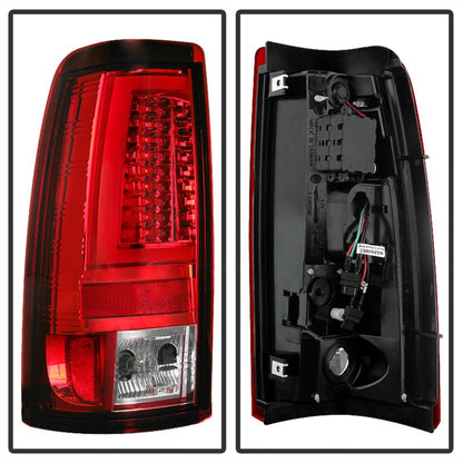 Spyder Chevy Silverado 1500/2500 99-02 Version 2 LED Tail Lights - Red Clear ALT-YD-CS99V2-LED-RC