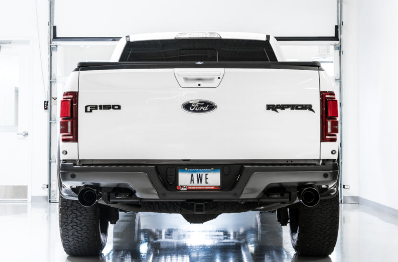 AWE Tuning 2017+ Ford Raptor 0 FG Performance Exhaust System - w/ Diamond Black Tips - Precision R